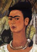Self-Portrait with Monkey Frida Kahlo